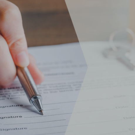 Image of landlord and tenant paperwork